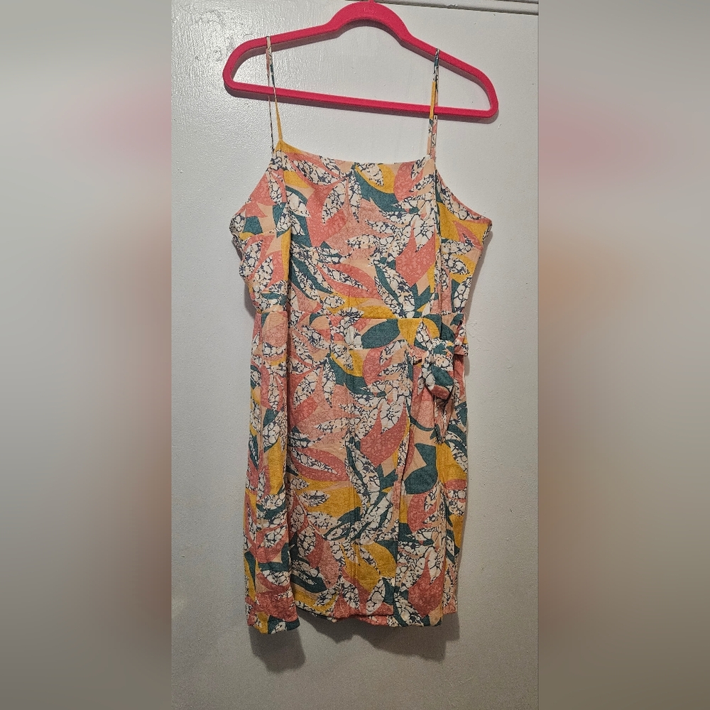 Nine West Floral Mini Dress - Yellow, Pink, Green